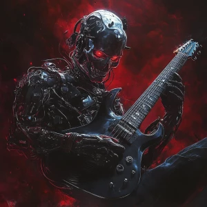 Metal Music Album Cover, Metal, Realistic, Energetic