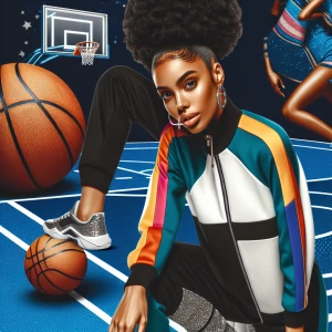 An African American woman with a sleek high bun and flawlessly s...