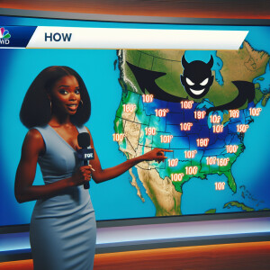 High resolution. Meteorologist reports weather on tv! Super high...