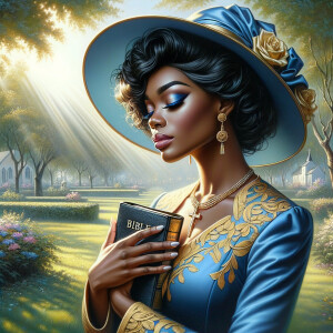 Render an airbrush oil painting of an African American woman wit...