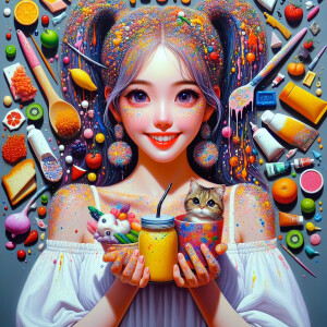 (solid background), ((multiple thick acrylic pigment vivid color...