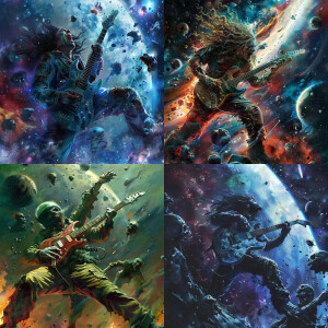 A Guitar player in space ((Photo accurate to Dimebag Darrell)) f...