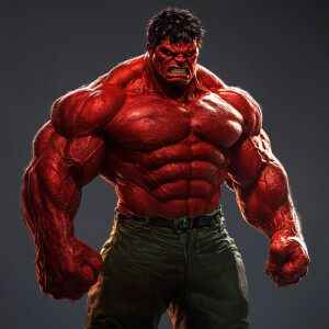 The red hulk in the style of Tim Jacobus