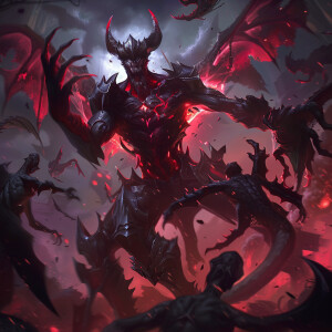 Aatrox, with his full-form attacking minions