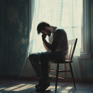 Create a realistic picture of a person having a mental breakdown...