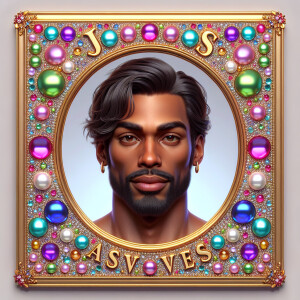 "Create a 3D realistic artwork featuring the phrase 'Jesus Saves...