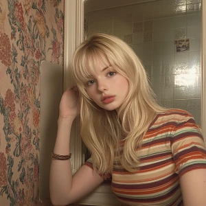 blonde girl mirror selfie circa 2003