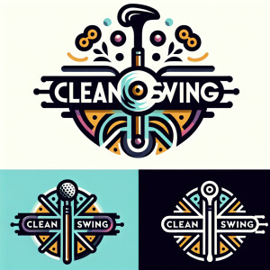 Create a sleek, and elegant logo for 'Clean Swing', a company of...