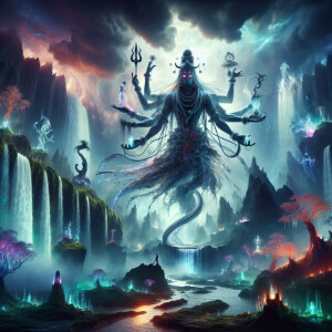 Scary dangerous image of lord shiva