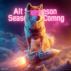 A Shiba Inu dog wearing futuristic cyberpunk sunglasses, standin...