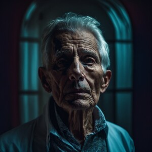 An elderly individual experiences a sudden and eerie transformat...