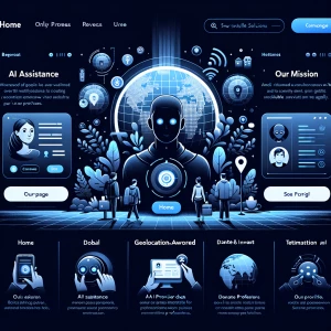 Design a modern, desktop-first multi-page website for a company...