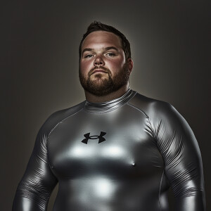 Create a hyper-realistic photograph body  image scan of Brian Bu...