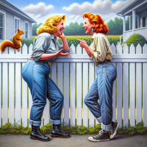 realistic two brown & green eyes American grown women both small...