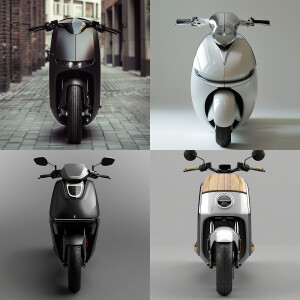 Front fairing for electic scooter