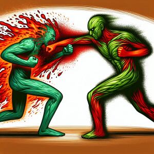 🤢 with a anamorphic body punching 🤬