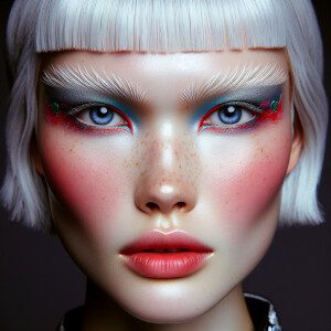 Create a hyperdetailed photorealistic image of high fashion beau...