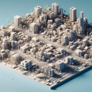 Modern city of Castries st Lucia