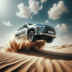 Toyota lx 570 2019 in desert flying