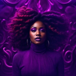 create a  ultra high resolution 3D beautiful African American fe...