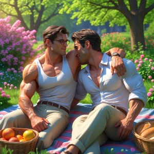 Create a hyper-realistic image depicting a romantic scene featur...
