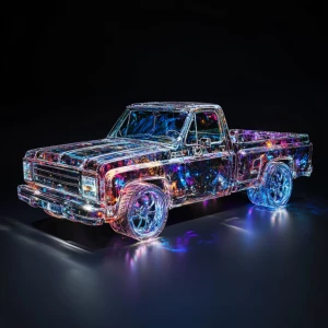 High-resolution digital artwork of a delicate and transparent ob...