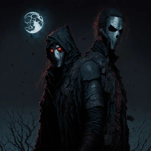 In a moonlit clearing by Crystal Lake, a metallic scent of blood...