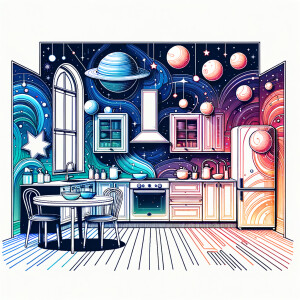 White background, pretty celestial vector art illustration, cele...