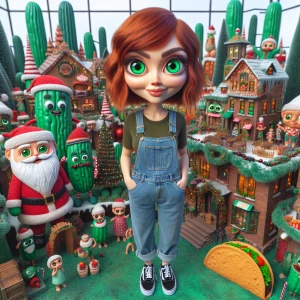 Photorealistic  photo image  canon. Whimsical Christmas scene A...