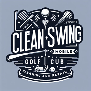 Create a sleek and contemporary logo for 'Clean Swing Mobile Gol...