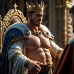 The prince was bulging and he was showing off the goods to the k...