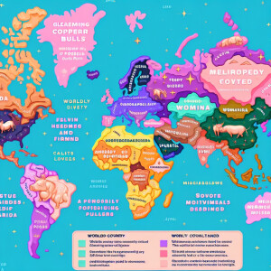 Map with countries:
 copper bulls named CBO,
women named WOMANIA...