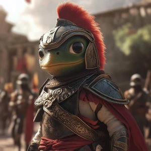 PEPE in role gladiator use disney style