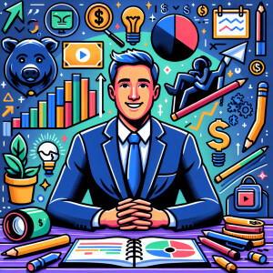 Make a logo for an independent day trader starting a youtube cha...