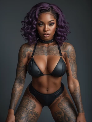 African American Brown skin redbone female with just above shoul...