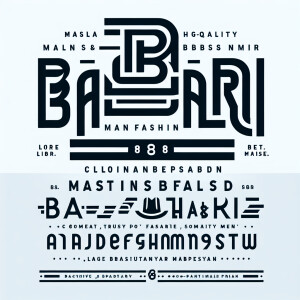 Draw a logo for the men's clothing brand "BASARI"