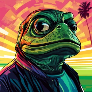 MEME PEPE in GTA art style — — in the style of a Grand Theft Au...