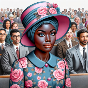 An 3-D illustration  in airbrush style featuring a African Ameri...