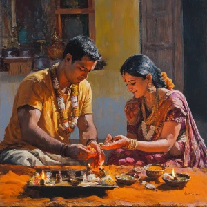 Realism style, painting,landscape 16:9.
a muscular sweaty beefy...