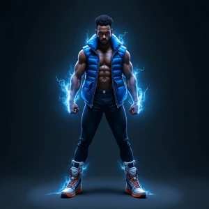 Create a digital art style concept illustration of a powerful bl...