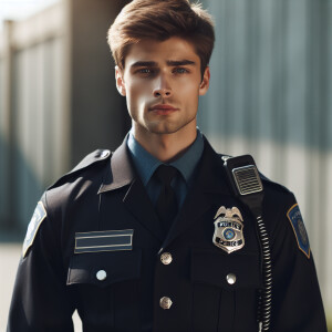 draw a 24 year old guy in a police uniform