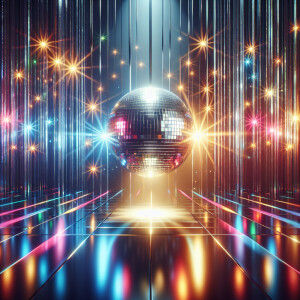Photorealistic background image. High resolution. Disco backgrou...