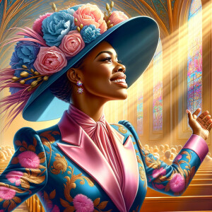 create a realistic airbrushed illustration of an African America...
