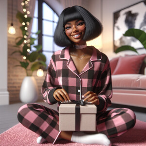 ILLUSTRATION OF AN AFRICAN LIGHT SKINNED AMERICAN WOMAN IN HER T...