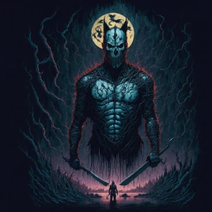 "In the moonlit clearing of Crystal Lake, the air hangs heavy wi...