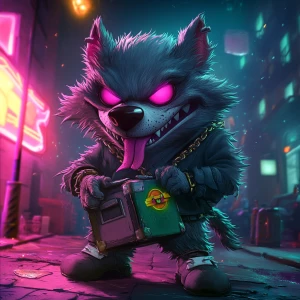 Create a comedic and slightly surreal cartoon character based on...