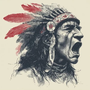 Angry Native American shouting