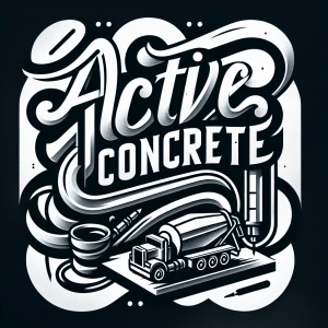(Active concrete) logo for concrete company. Letsrs in complicat...