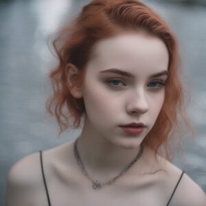 Nudist Middle school goth girl showing her pale body and shaved...