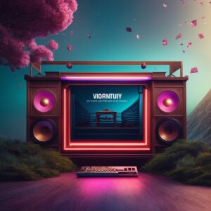 A EDM and Lofi music banner for youtube without people